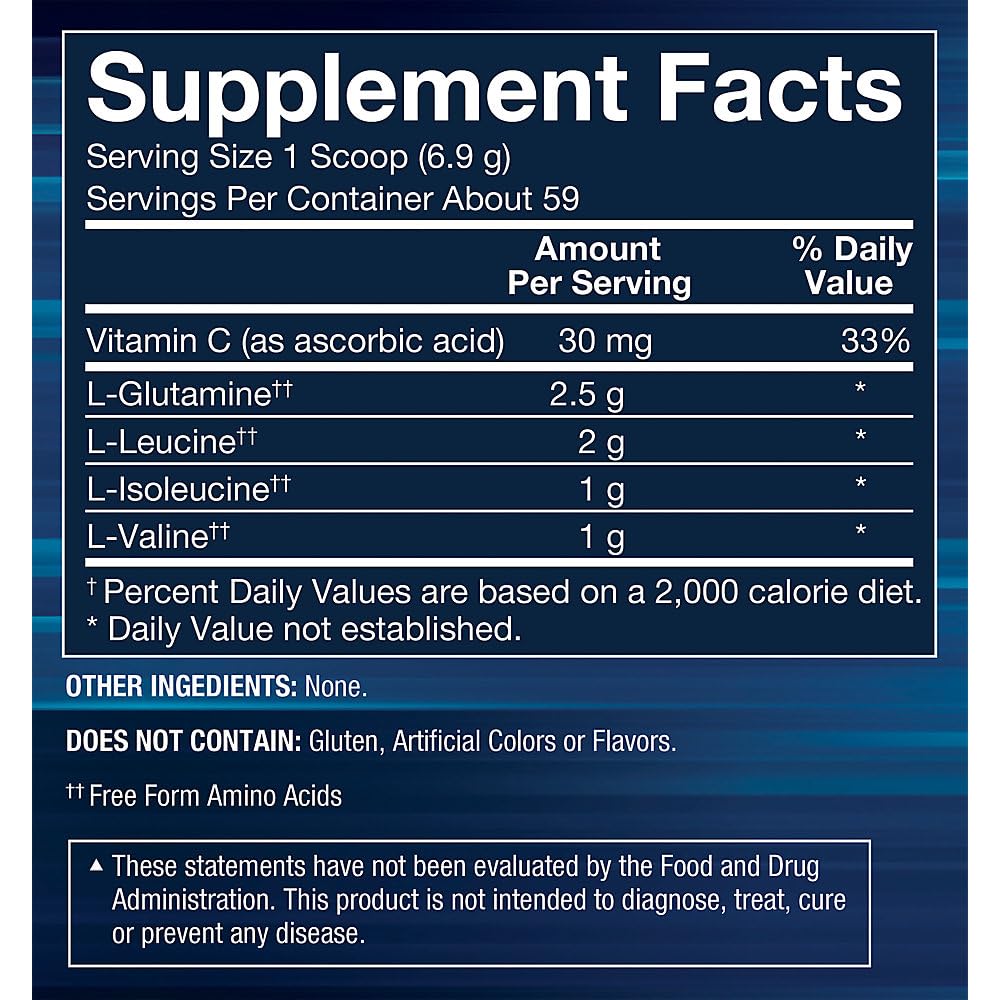 BodyTech BCAA Glutamina polvo sin sabor para mezclar en cualquier bebida