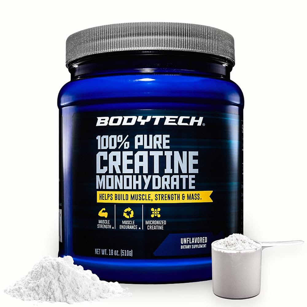 BodyTech Creatina Monohidrato frasco 18oz, potencia entrenos sostenidos