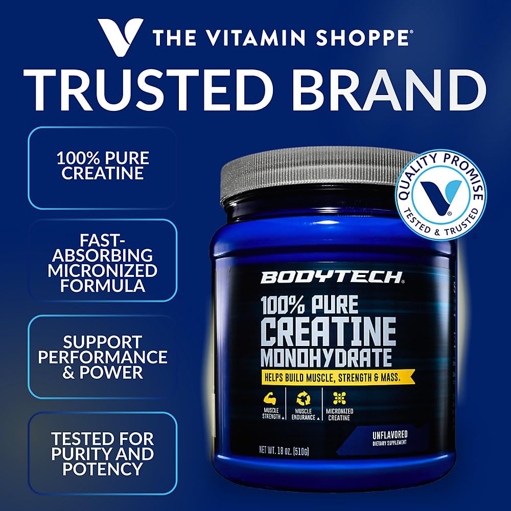 BodyTech Creatina Monohidrato porción 5 g para repeticiones explosivas