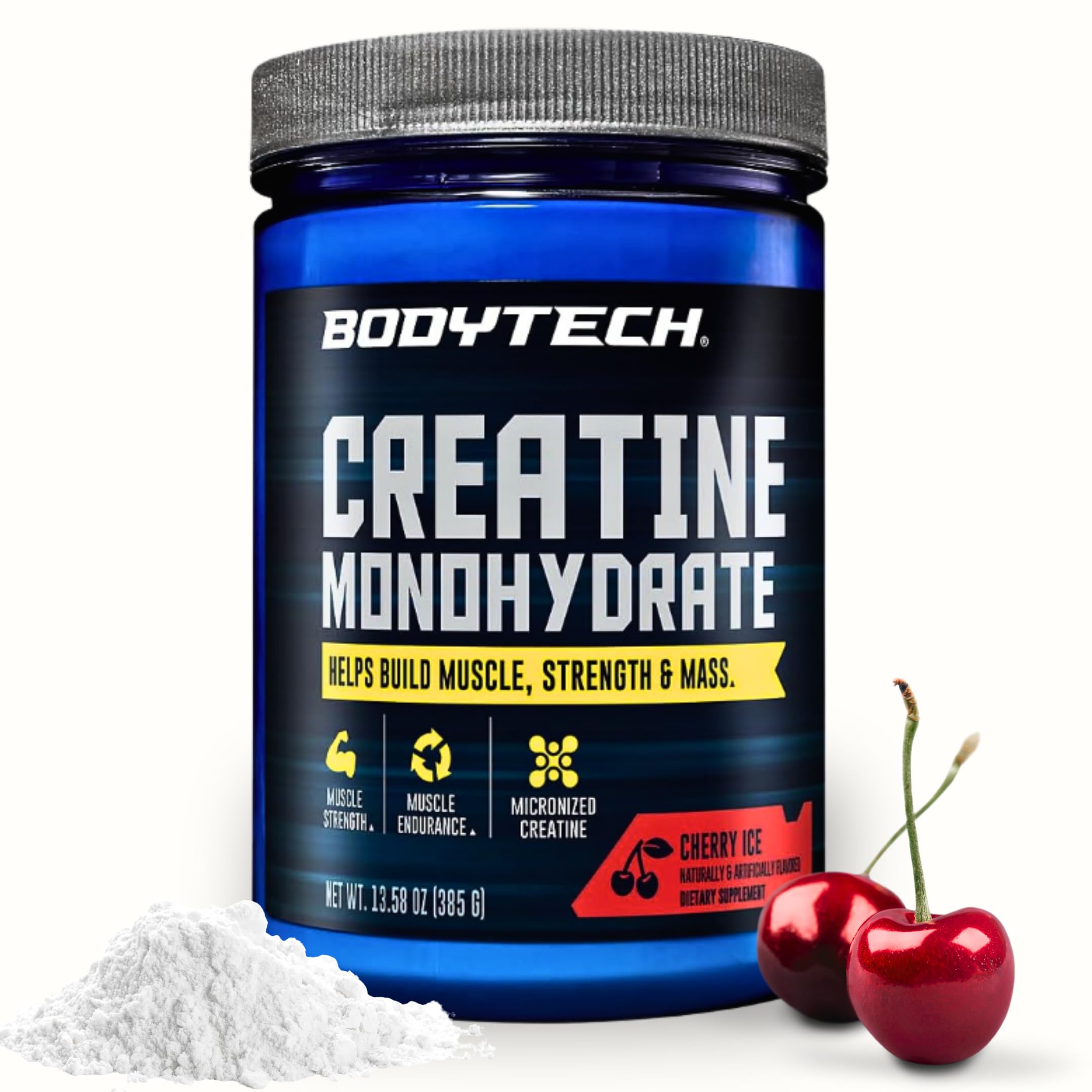 BodyTech creatina monohidrato pura con medidor para dosis precisas