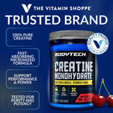 Pote BodyTech creatina monohidrato pura en envase compacto
