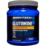 BodyTech Glutamina en polvo sin sabor en botella para recuperación muscular