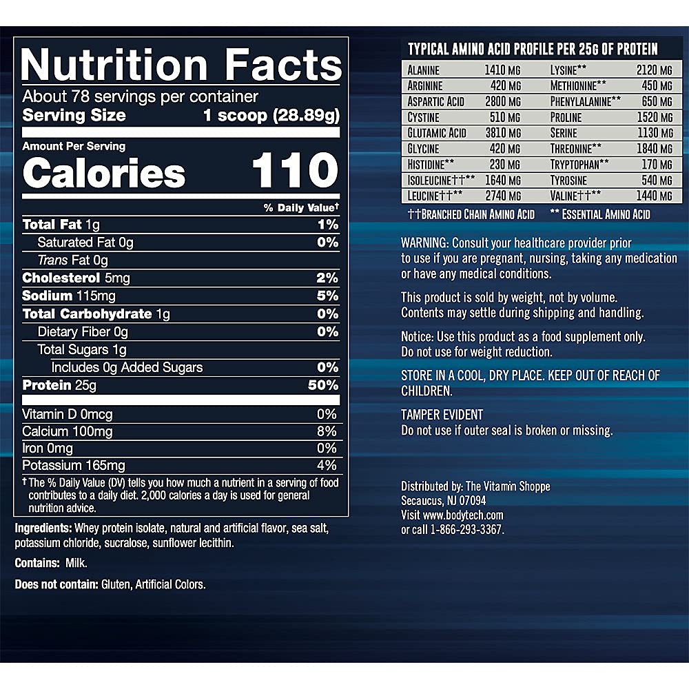 Medidor de porciones de BodyTech Whey Isolate para dosis precisas.