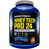 BodyTech Whey Tech Pro 24 en taza con chocolate, ideal para batidos