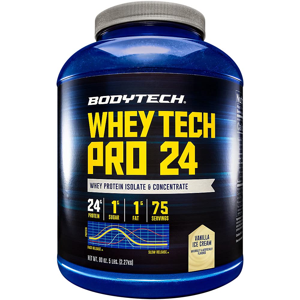 BodyTech Whey Tech Pro24, vaso medido para batido rápido y suave