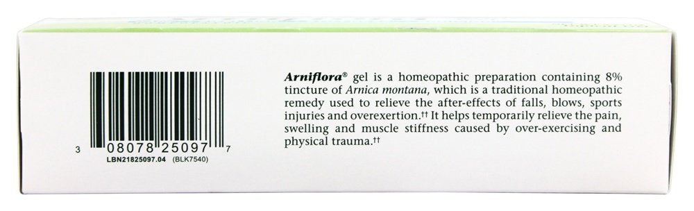 Gel Arniflora Arnica de Boericke & Tafel, textura suave ideal tras golpes y caídas.