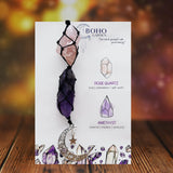 BOHO GARDEN colgante de cuarzo rosa para coche, añade armonía al viaje.