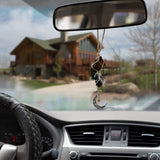 BOHO GARDEN accesorio para auto con ojo de tigre y turmalina negra para protección.