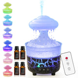 BOHOFAM difusor aroma con niebla tipo lluvia para dormitorio tranquilo
