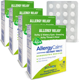 Caja AllergyCalm de Boiron frente al detalle, alivio de alergias y secreción nasal