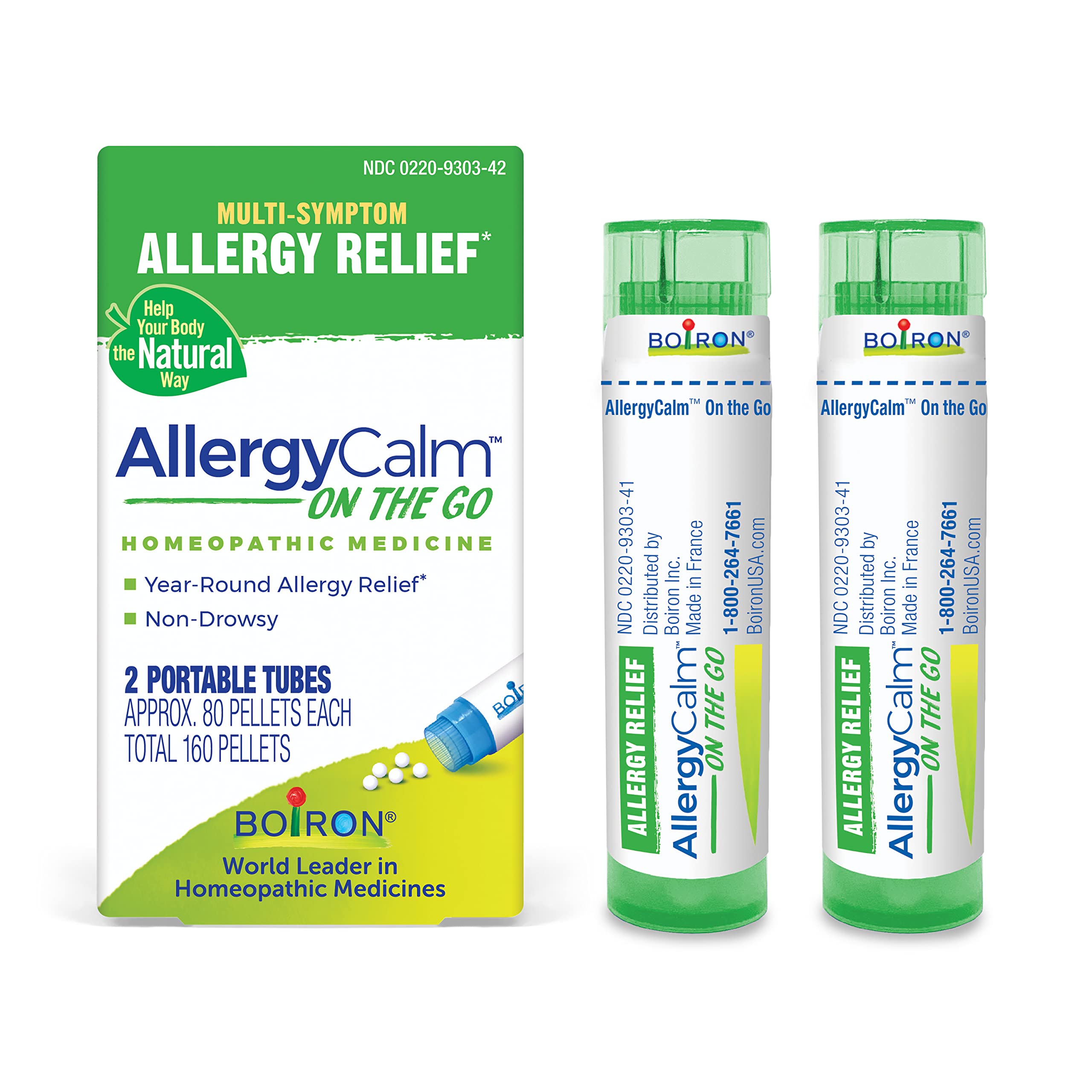 Boiron AllergyCalm envase dos unidades para uso diario