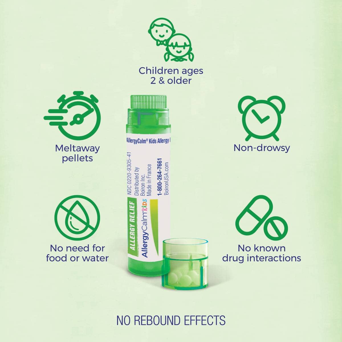 Boiron AllergyCalm Niños: uso al primer signo de alergia.