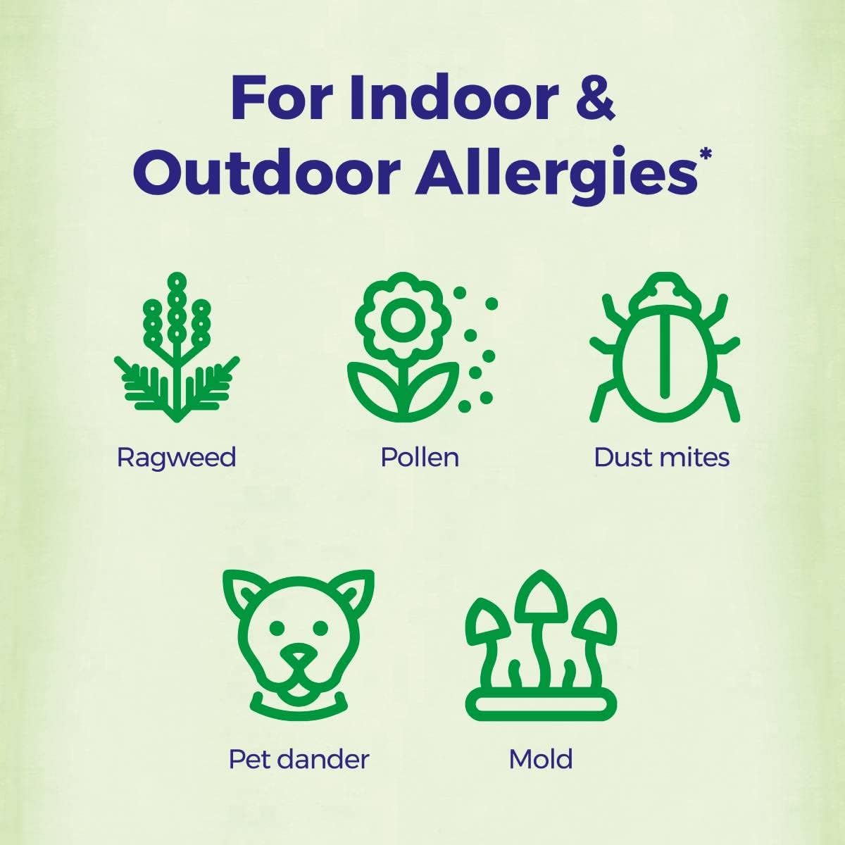 Tabletas AllergyCalm de disolución rápida, alivio sin agua