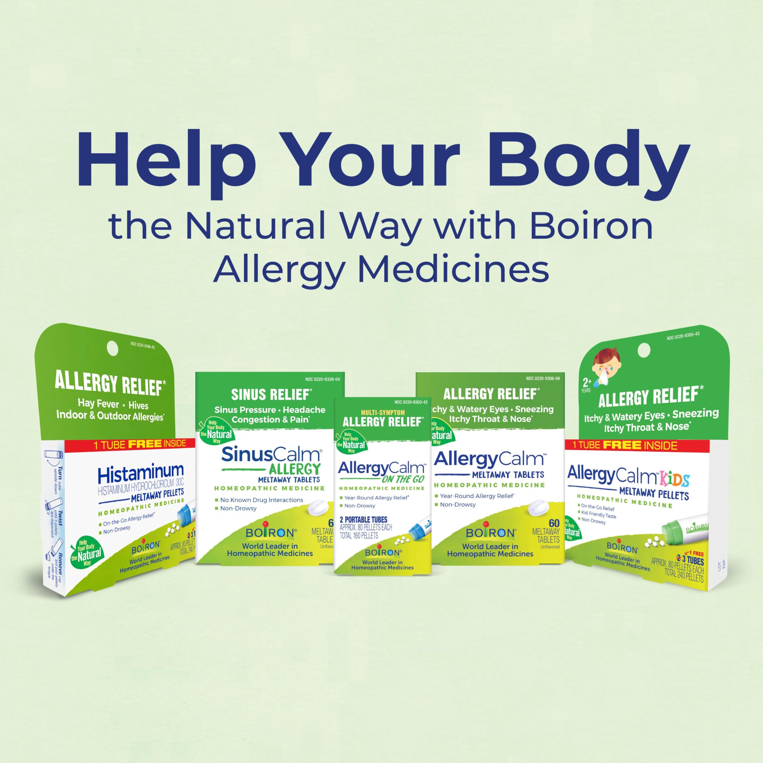 Boiron AllergyCalm tapa del envase fácil de abrir