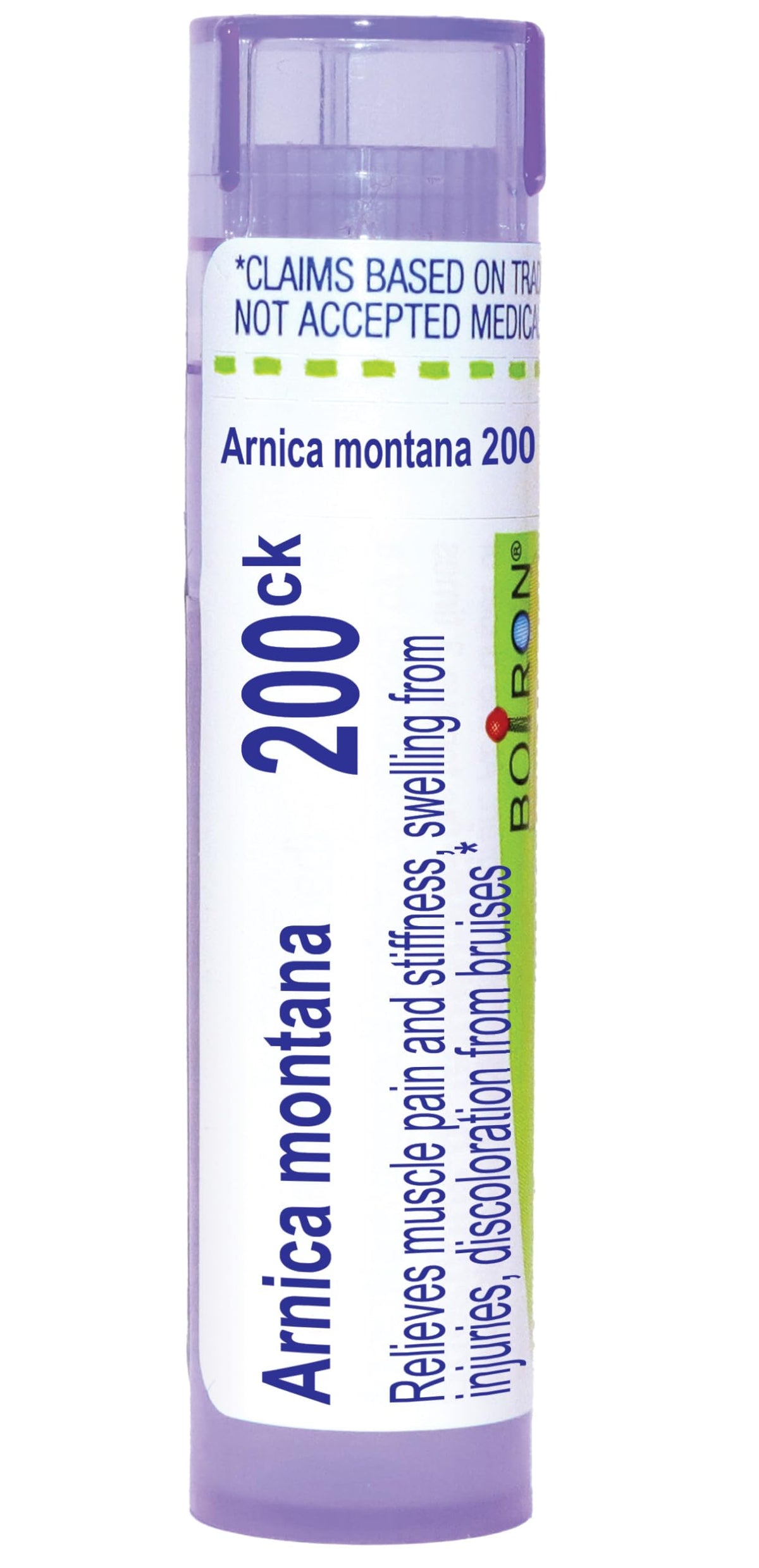 Boiron Arnica Montana 200Ck: perlas en dispensador para alivio potencial de dolor muscular