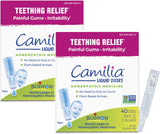 Boiron Camilia Drops: empaque frontal mostrando solución suave para molestias en encías de bebés