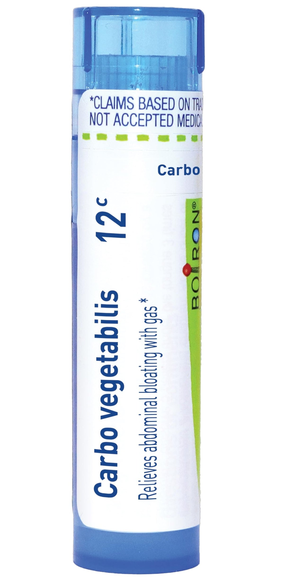 Boiron Carbo Vegetabilis en tubo con 80 pellets para uso práctico.