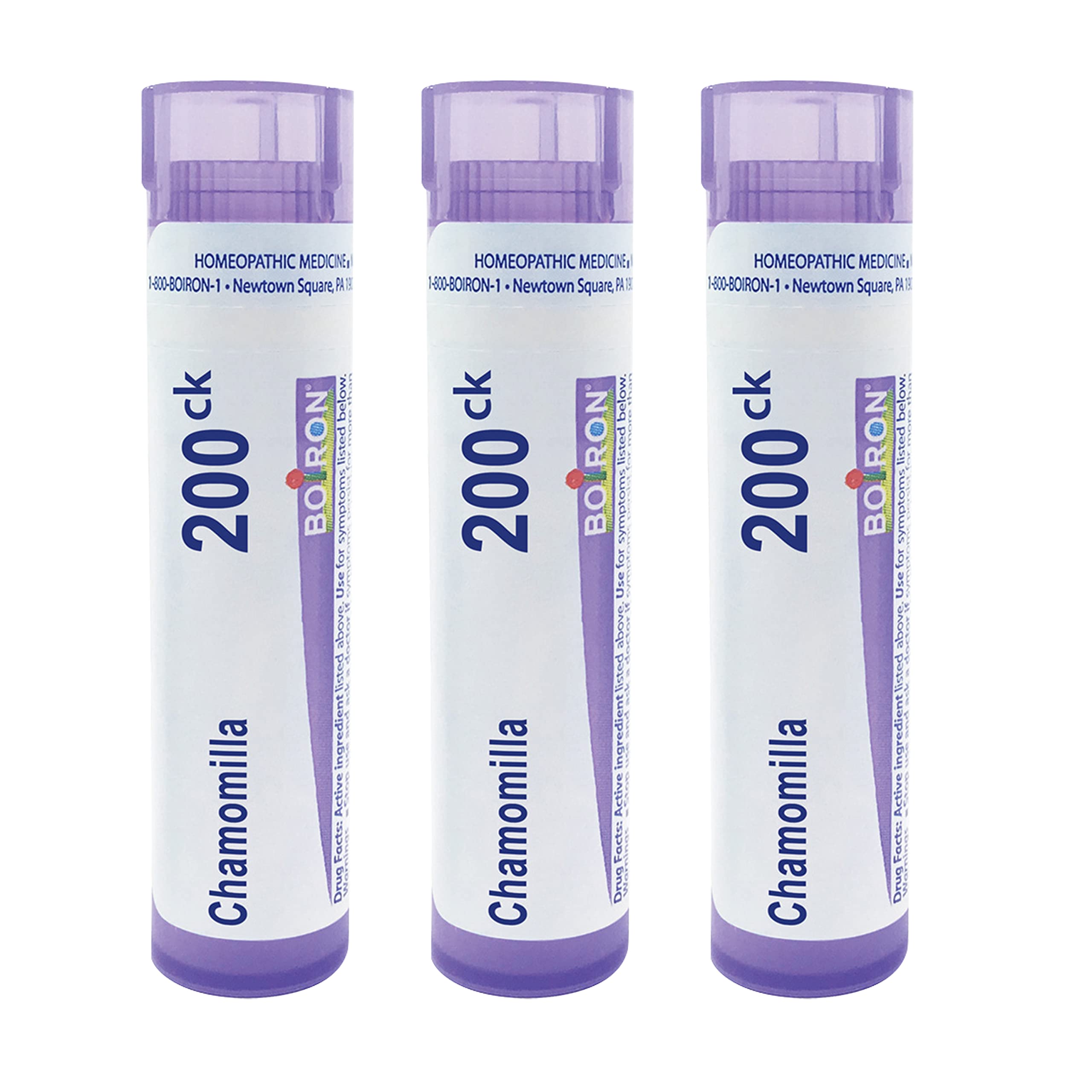Boiron Chamomilla 200Ck: pellets que se funden en la boca para uso práctico