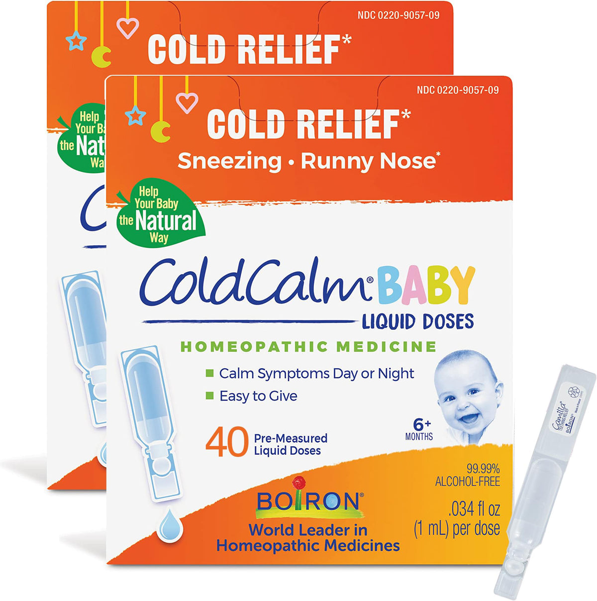 Boiron ColdCalm Baby: gotas de uso único para alivio rápido en niños