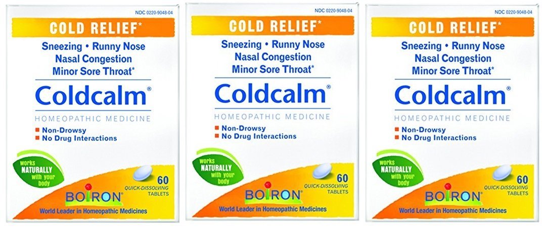 Boiron Coldcalm empaque de 60 tabletas, opción suave para el día a día