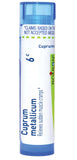 Boiron Cuprum Metallicum 6C en tubo dispensador, cómodo para calambres repentinos.