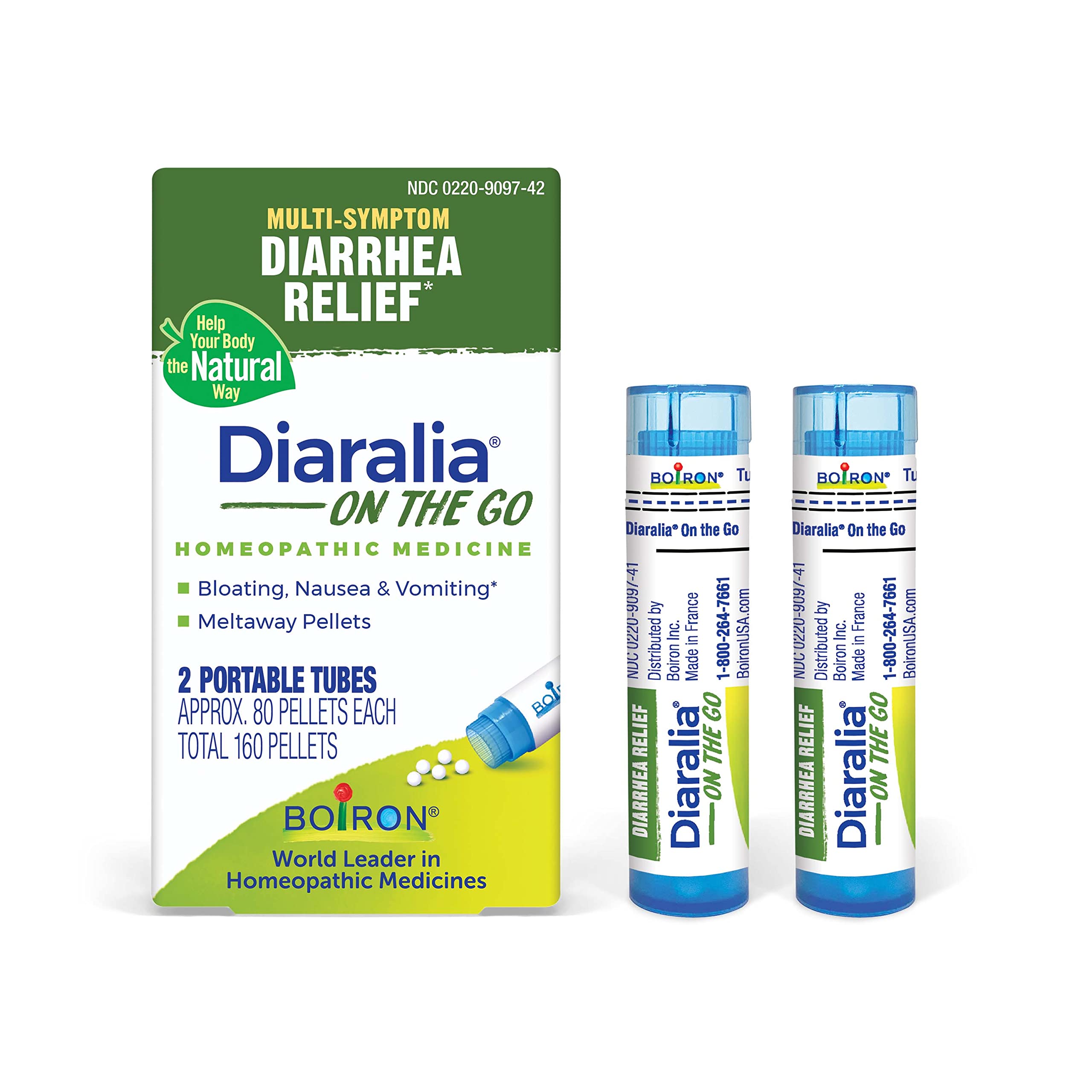 Boiron Diaralia On the Go pellets masticables para alivio digestivo rápido