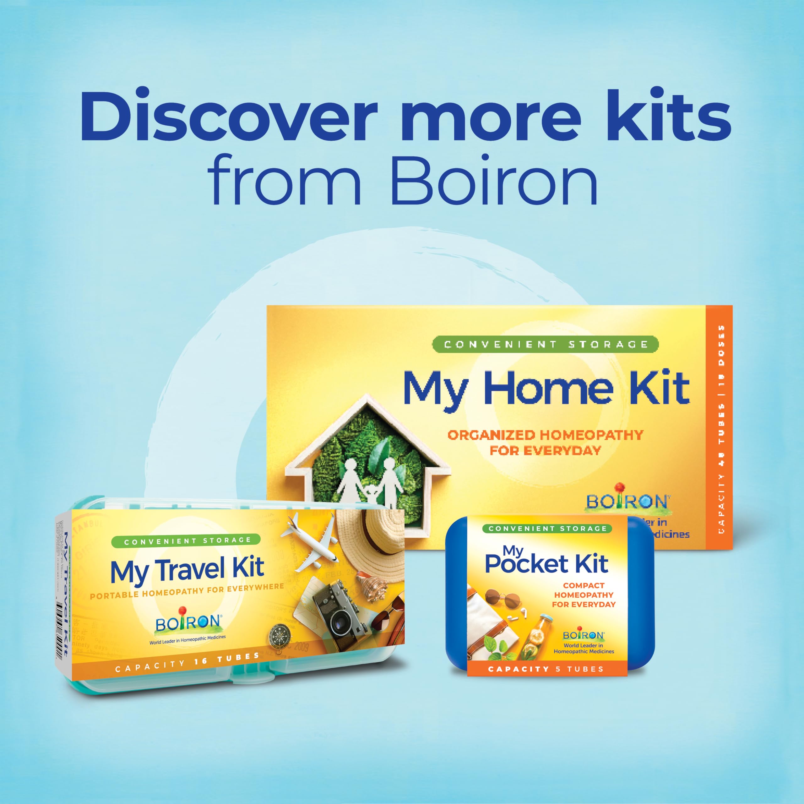 Boiron estuche sin medicamentos incluidos, listo para personalizar.