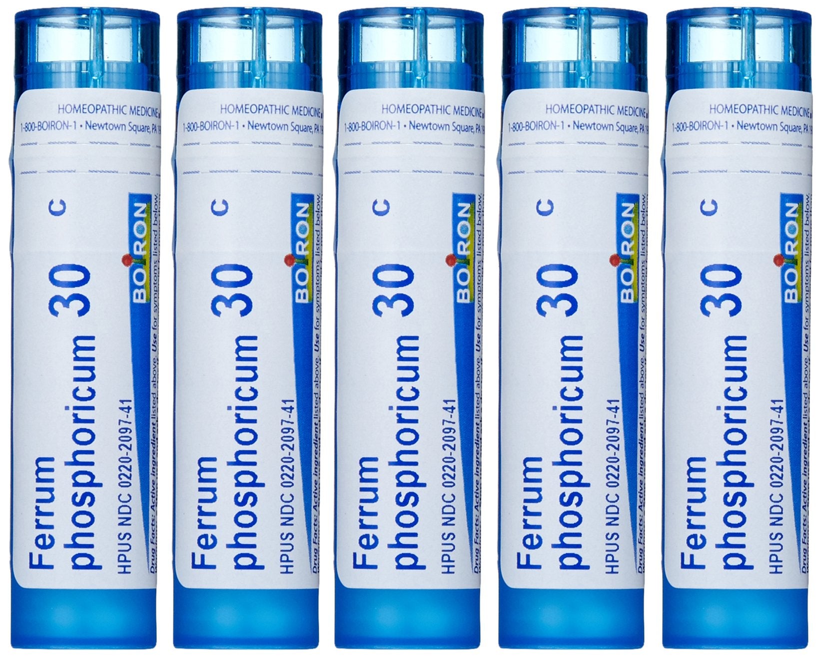 Boiron Ferrum Phosphoricum 30C: pellets disolución rápida para síntomas leves.