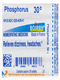 Boiron Fósforo 30C fabricado con cGMP y HPUS para pureza
