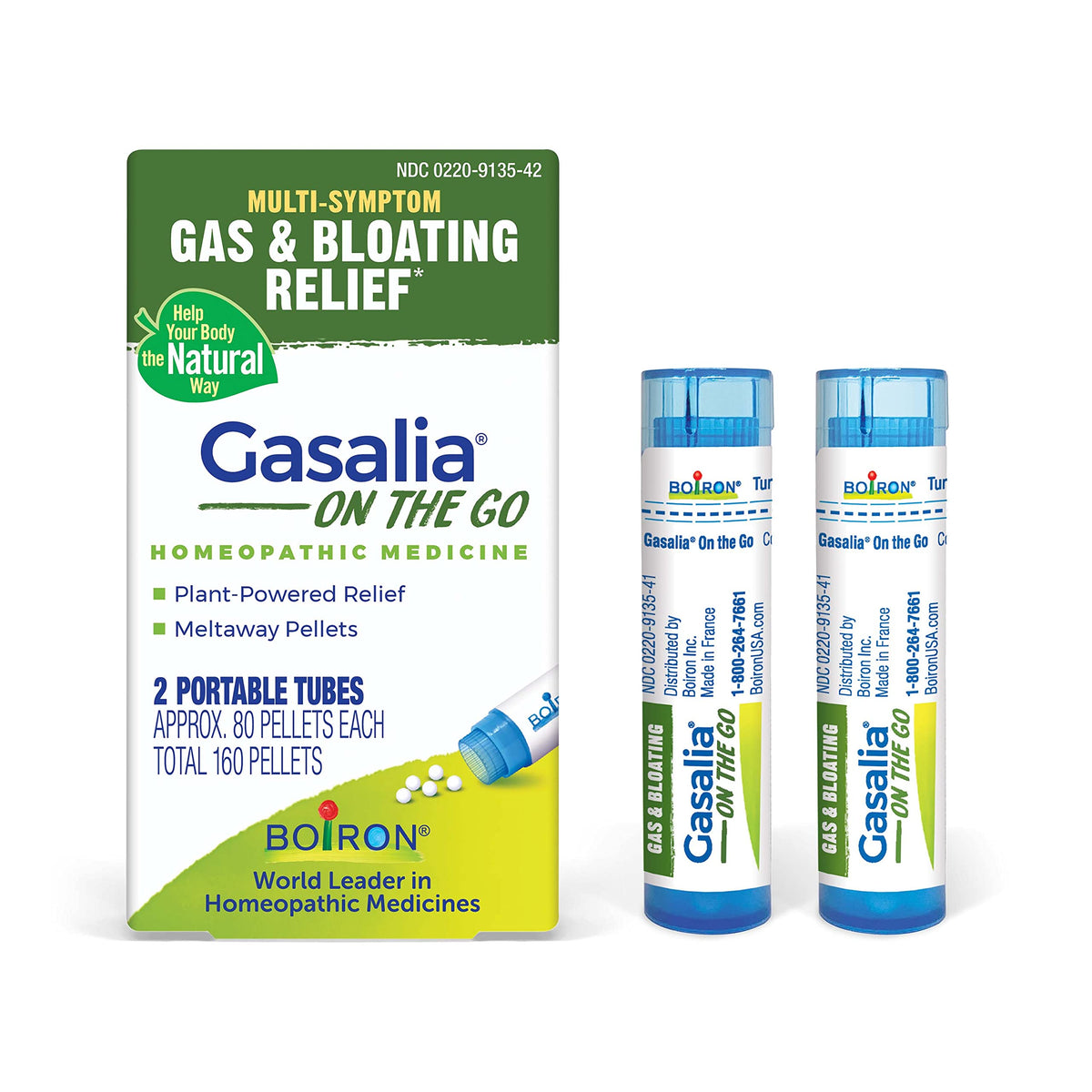 Boiron Gasalia para Llevar: bolitas que se disuelven en la boca para uso rápido.