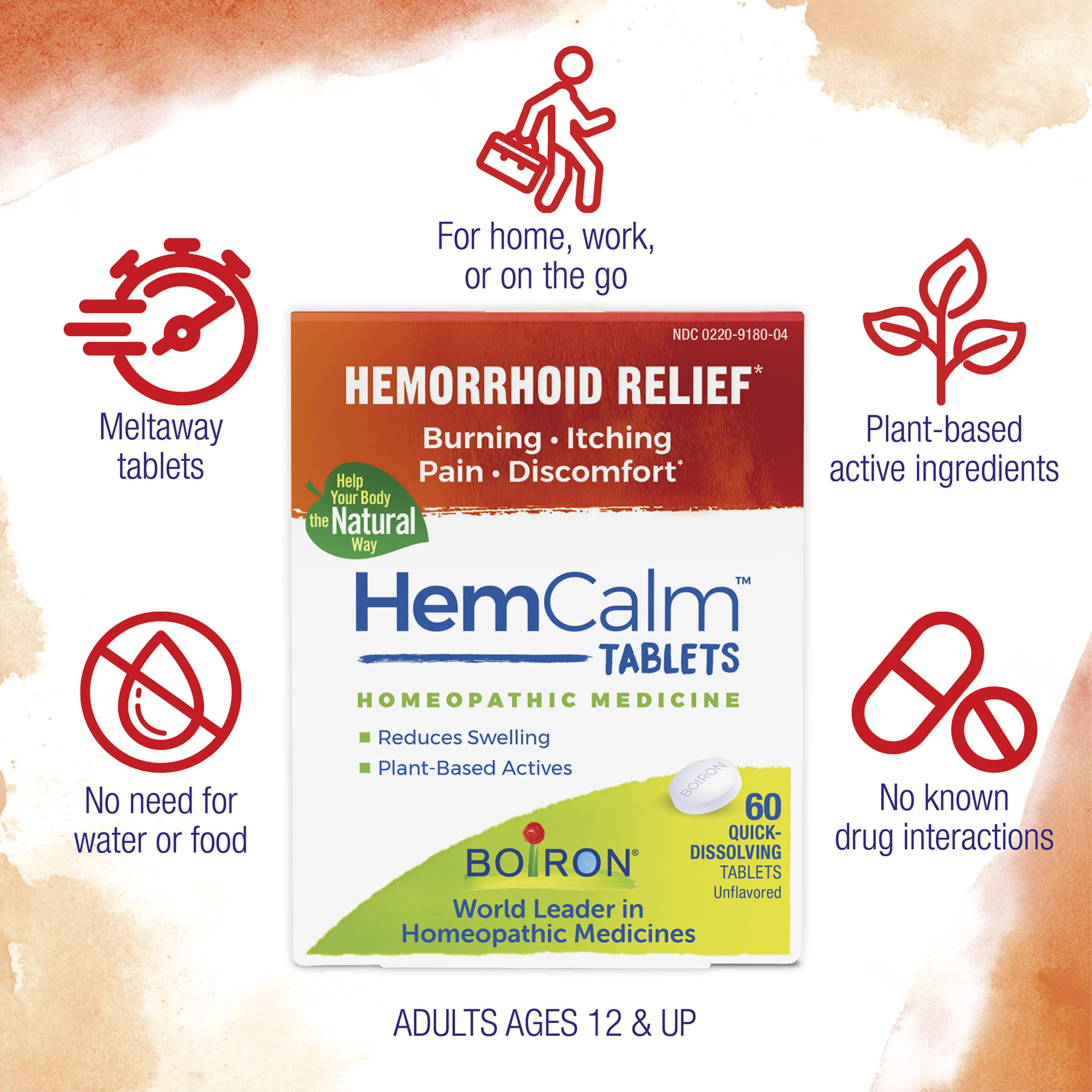Empaque práctico de HemCalm para viajar