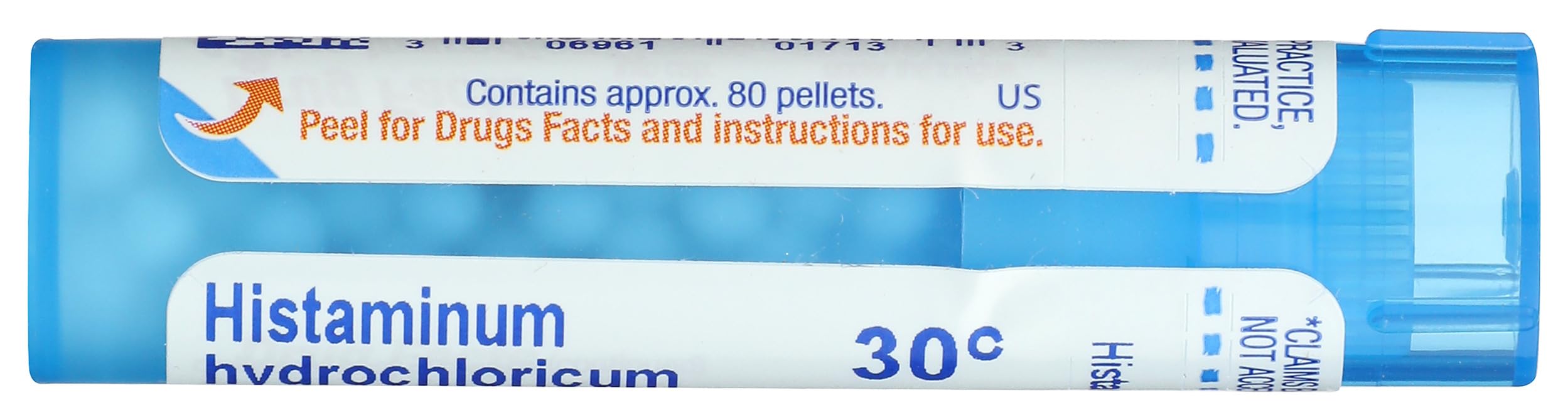 Boiron Histaminum Hidrochloricum Pellets, presentaciones de 30 o 80 para dosis flexibles.