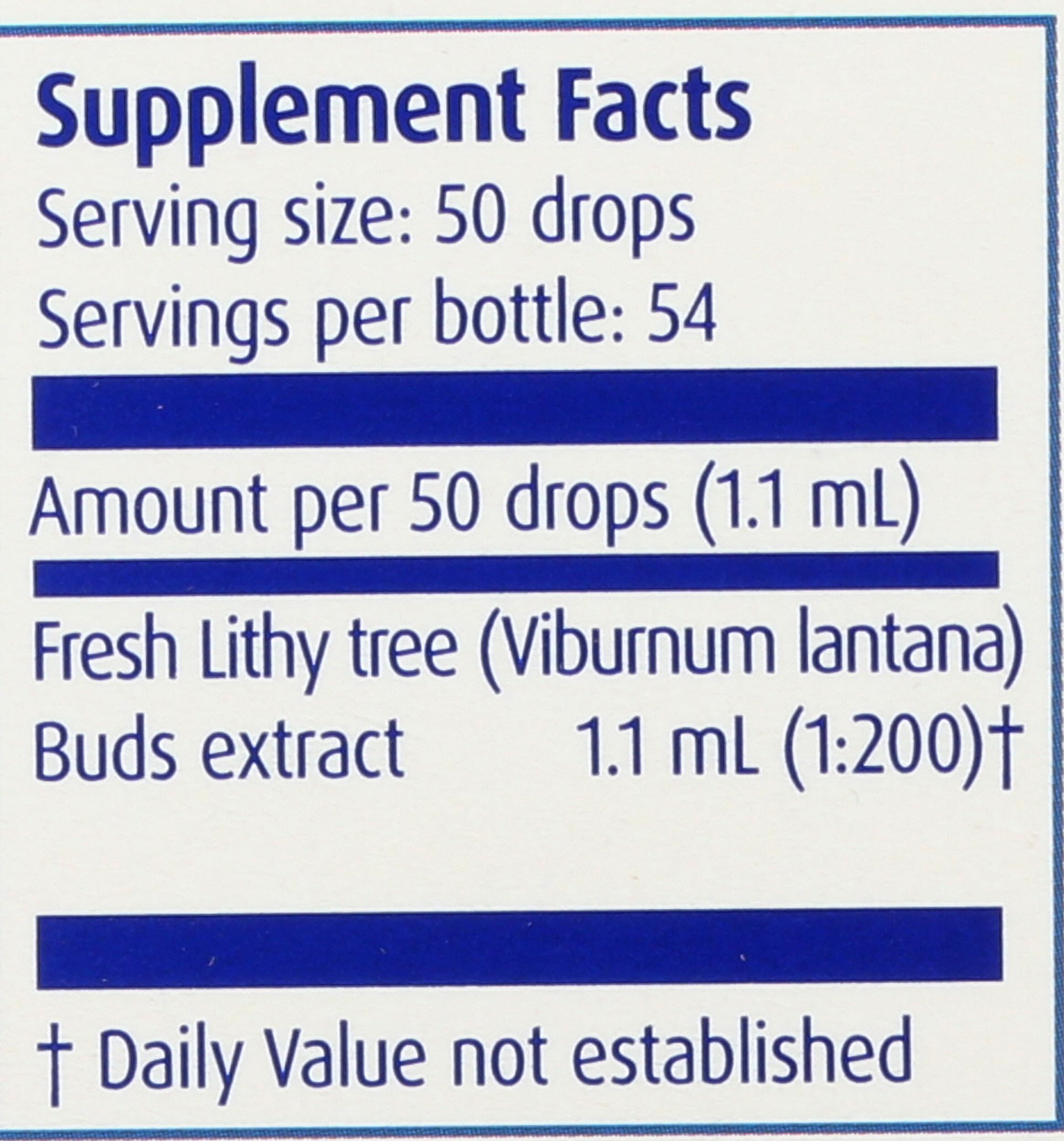 Boiron Lithy Tree frasco de 2 oz con extracto de brote para gemmoterapia suave.