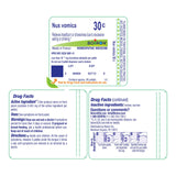 Boiron Nux Vomica 30C, para molestias tras exceso de comida o bebida.