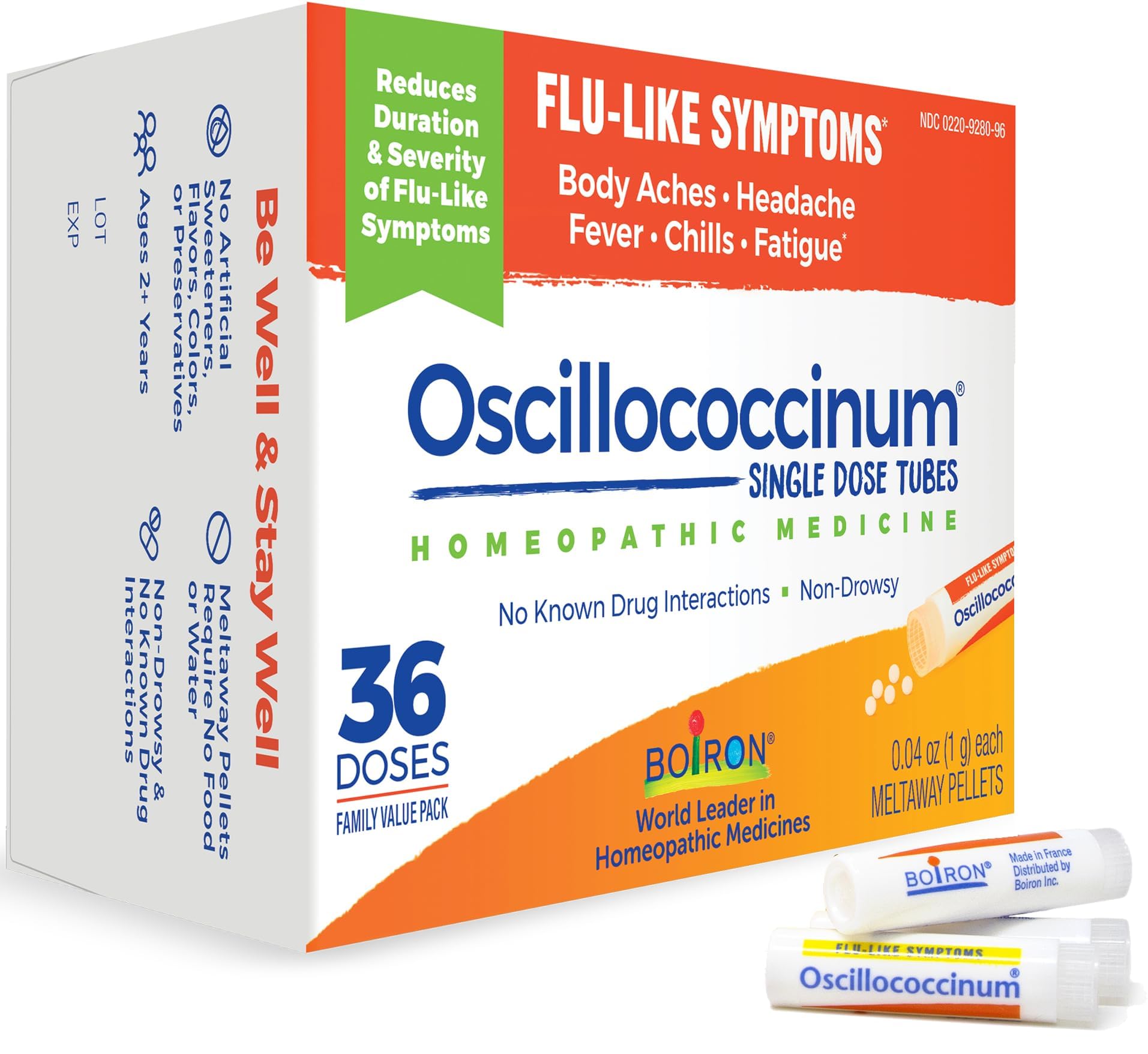 Boiron Oscillococcinum, caja de 36 dosis para iniciar al primer síntoma.