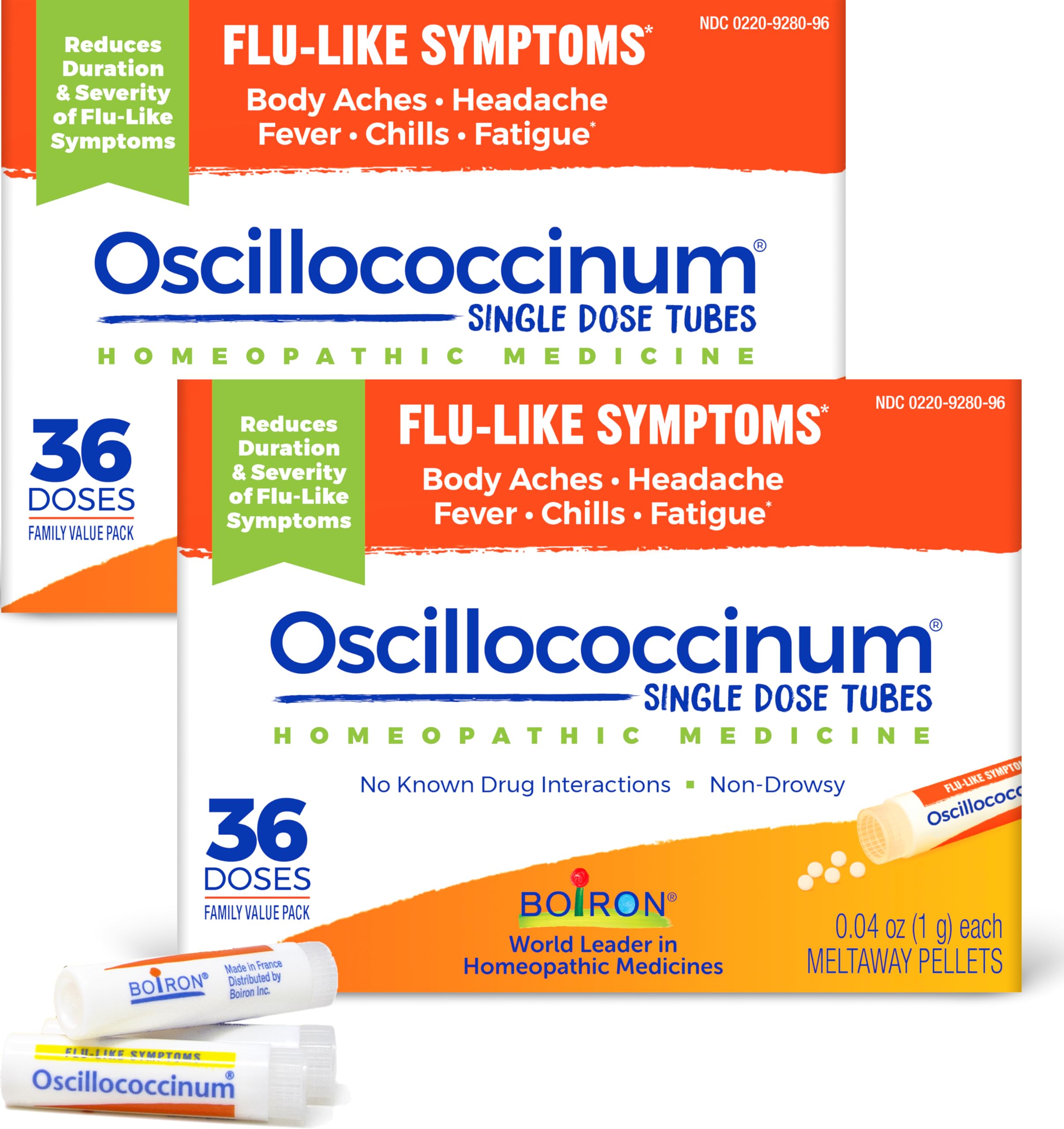 Boiron Oscillococcinum: caja de 72 dosis para usar en casa o de viaje.