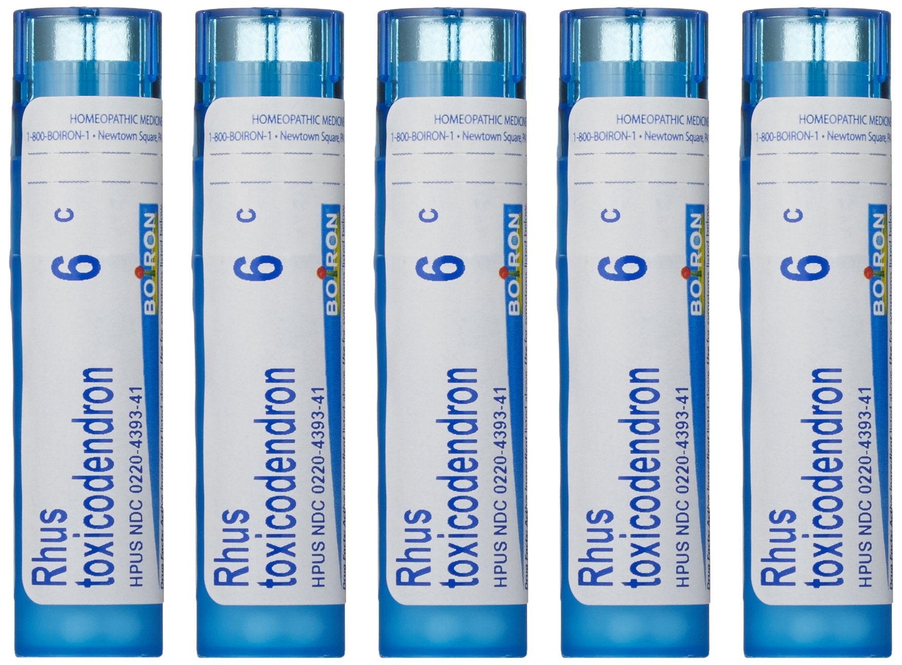 Boiron Rhus Toxicodendron 6C, tubos 80 perlas, formato práctico para molestias leves