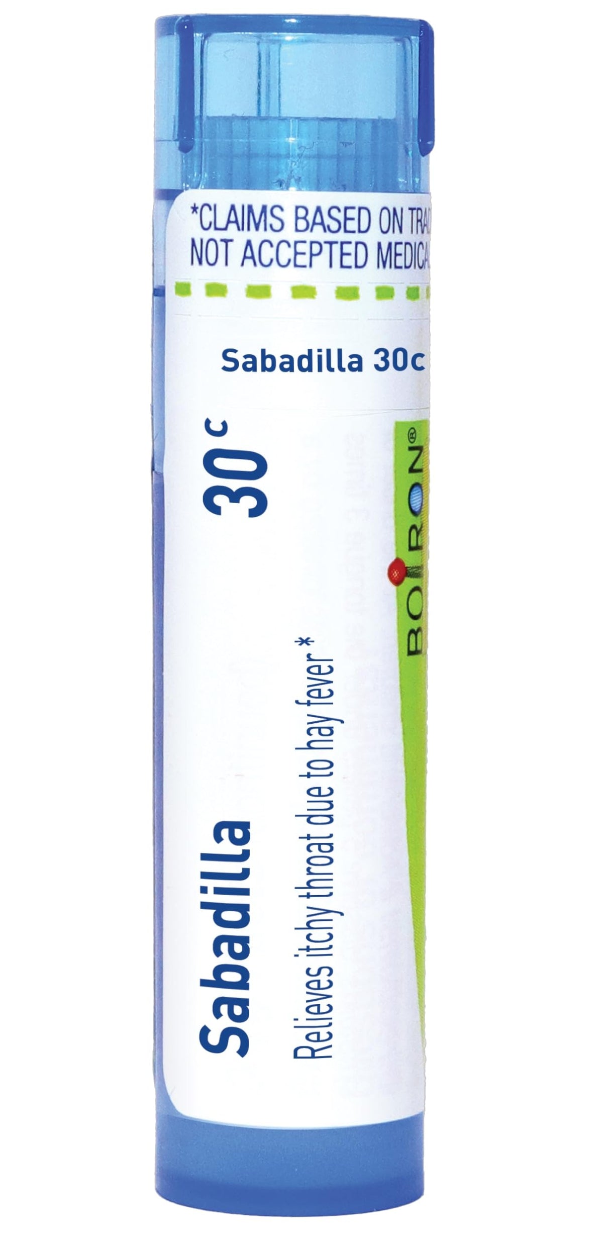 Boiron Sabadilla 30C: pellets que se disuelven bajo la lengua para alivio rápido.