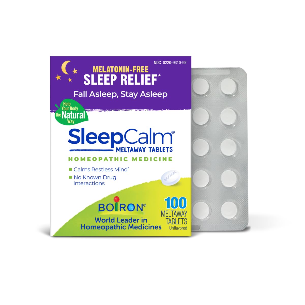 Boiron SleepCalm: tableta desintegrándose en la boca para un sueño más tranquilo
