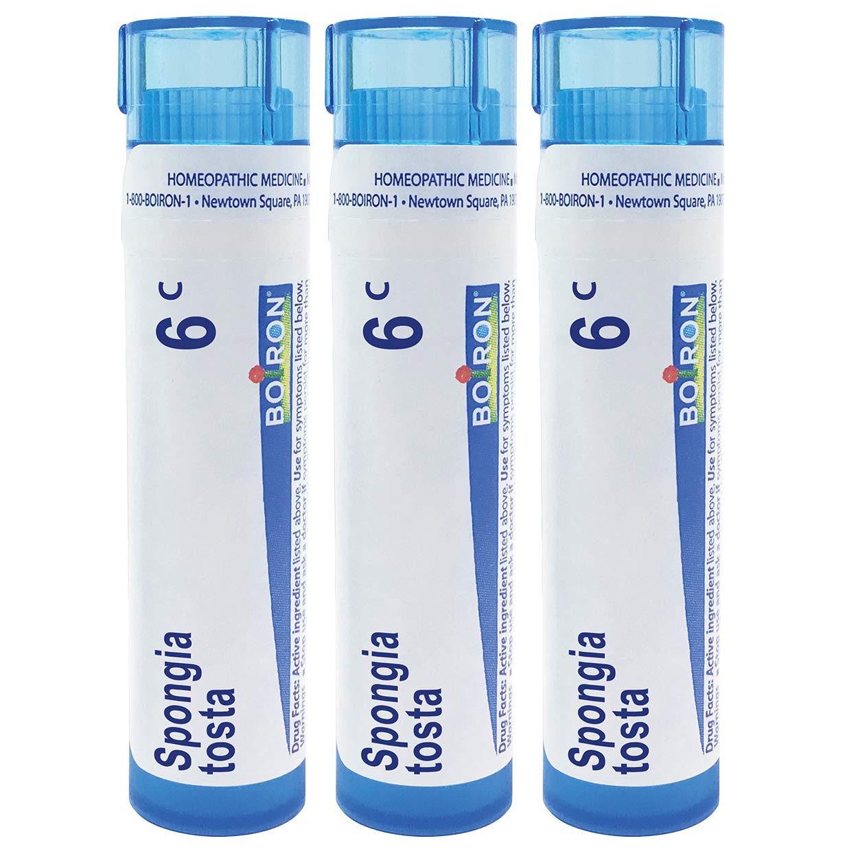 Boiron Spongia Tosta 6C: tubo de multi-dosis con granulos para tos seca.