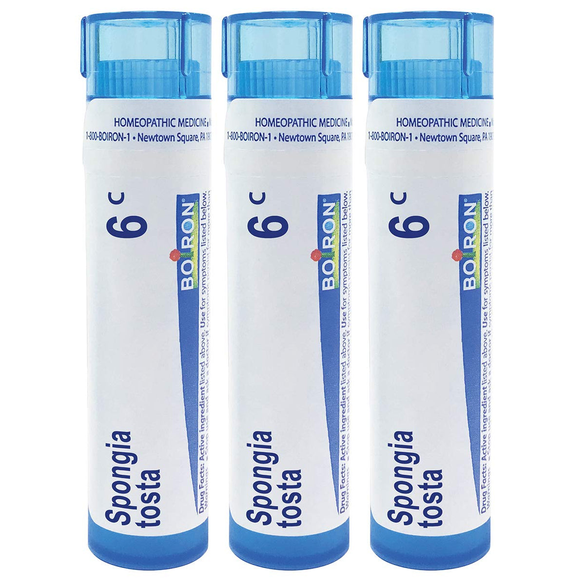 Boiron Spongia Tosta 6C: tubo de multi-dosis con granulos para tos seca.