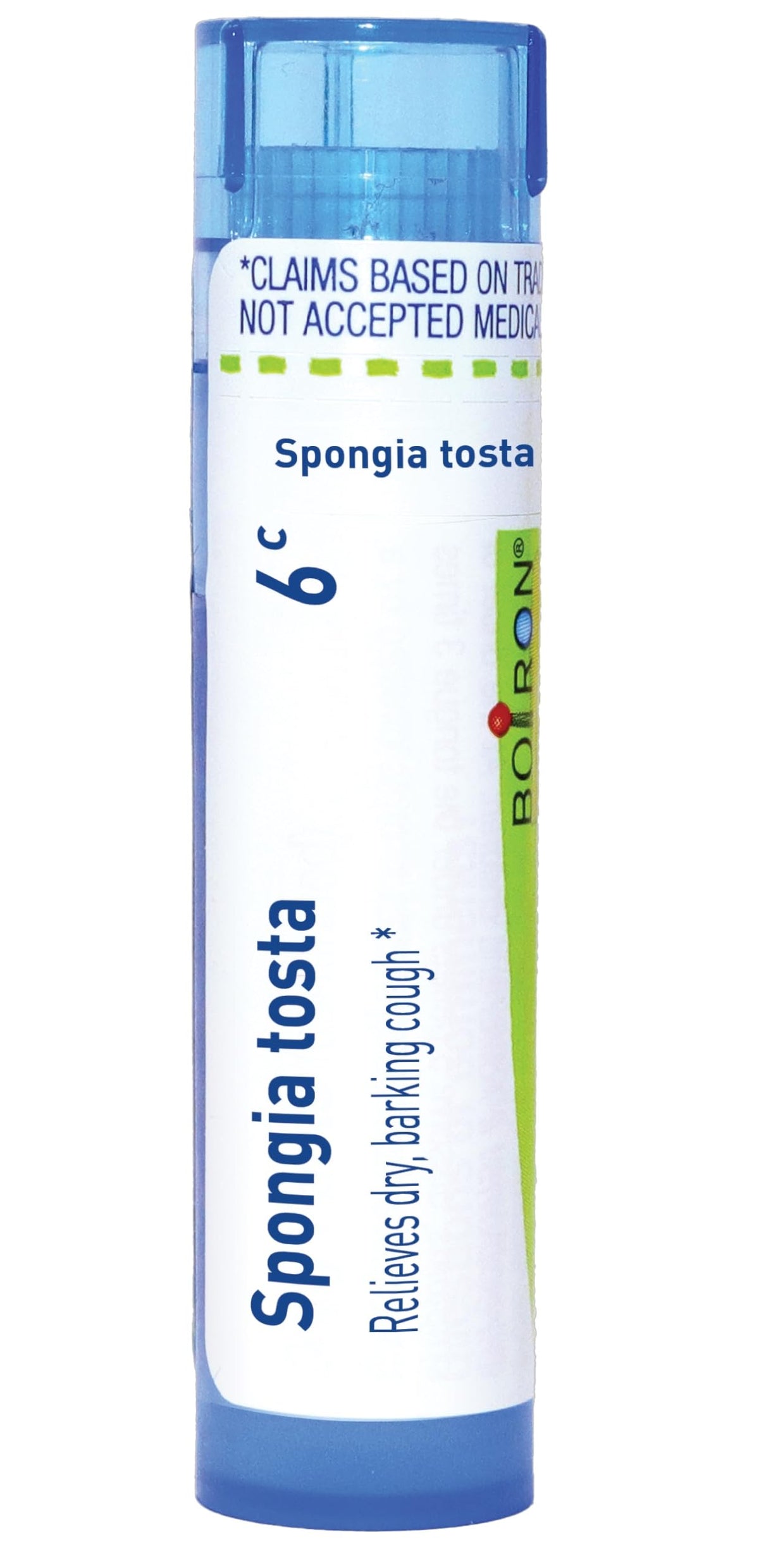 Boiron Spongia Tosta 6CH, 80 perlas, fáciles de llevar para alivio puntual.