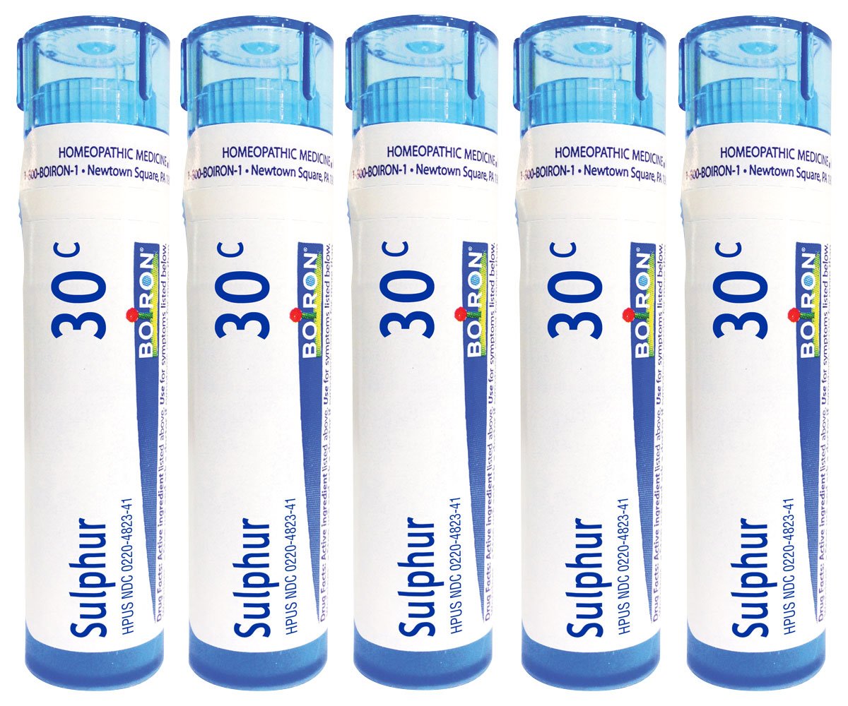 Boiron Sulphur 30C: tubo de 80 gránulos, opción natural para el cuidado de la piel