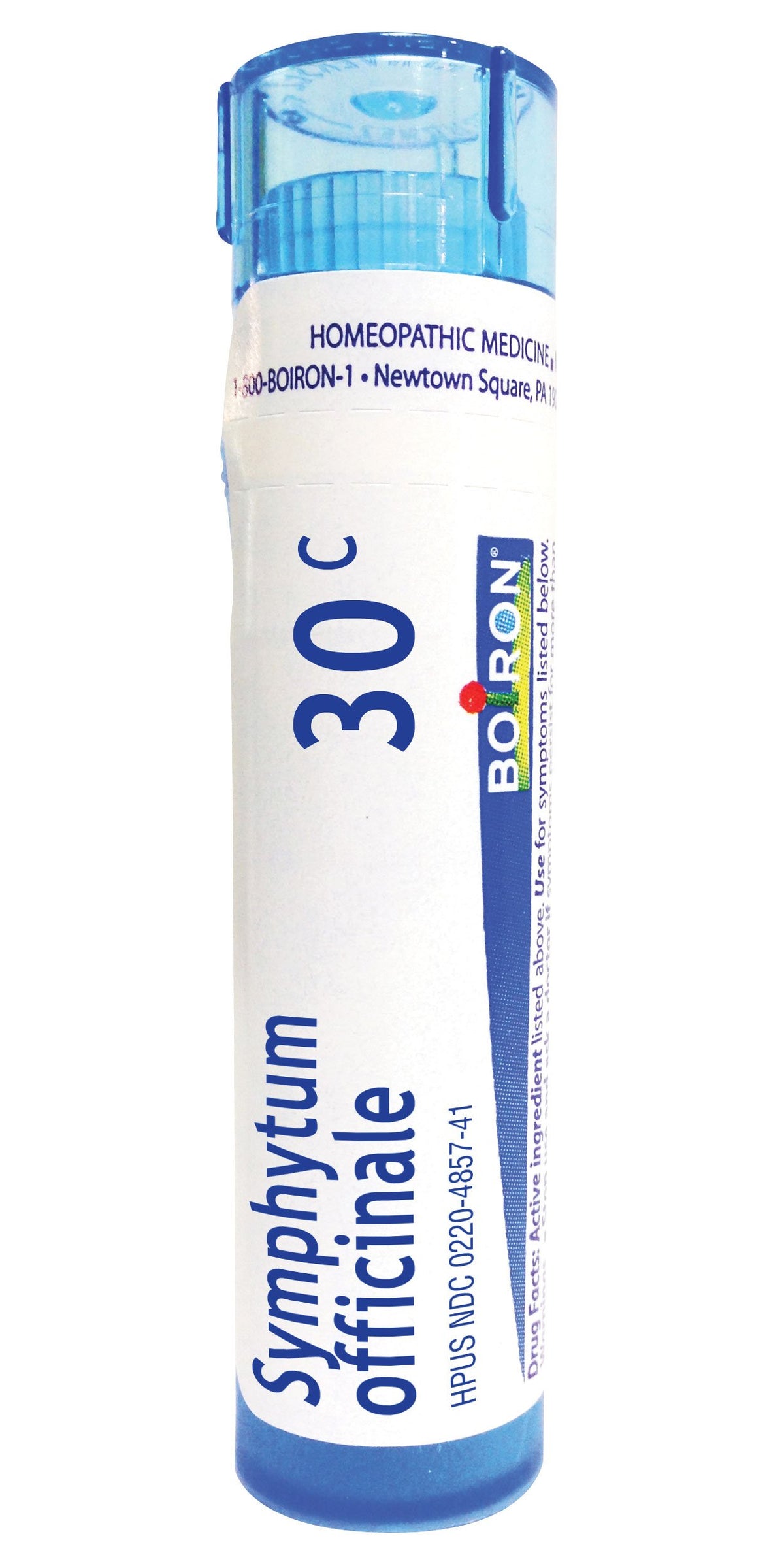 Boiron Symphytum Officinale 30C, tubo de 80 gránulos, alivio suave para molestias menores.
