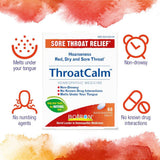 Boiron ThroatCalm para adultos y mayores de 12 años, uso cómodo.