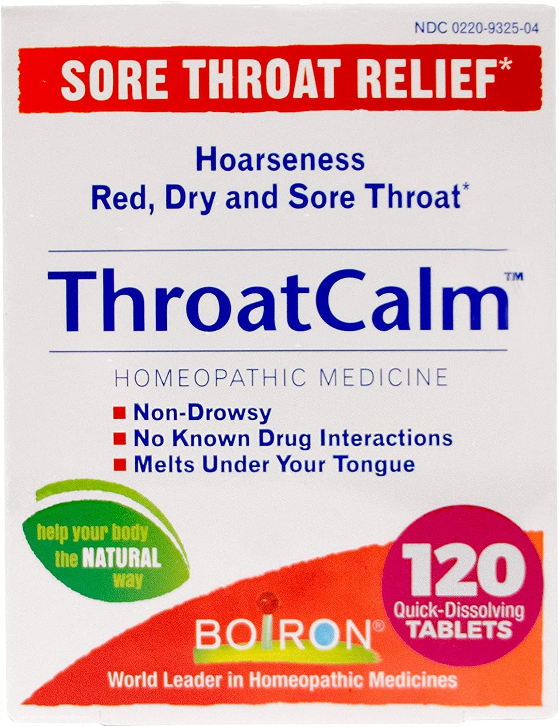 Tabletas Boiron ThroatCalm alivian el dolor de garganta al primer signo.