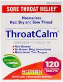 Tabletas Boiron ThroatCalm alivian el dolor de garganta al primer signo.