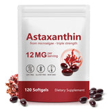 BOIUOITI Astaxantina 12 mg, botella: soporte antioxidante diario para ojos y piel