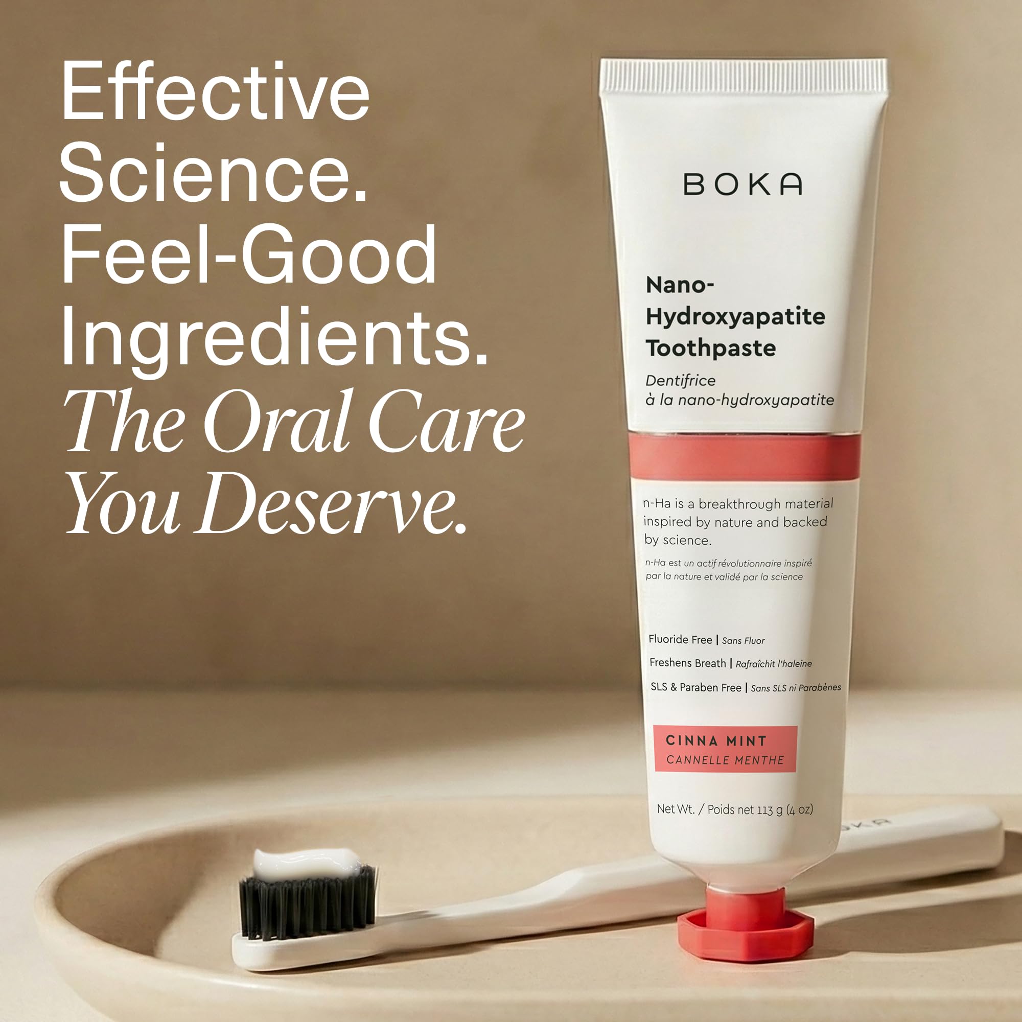 Cuidado suave para dientes sensibles con fórmula libre de fluoruro de Boka
