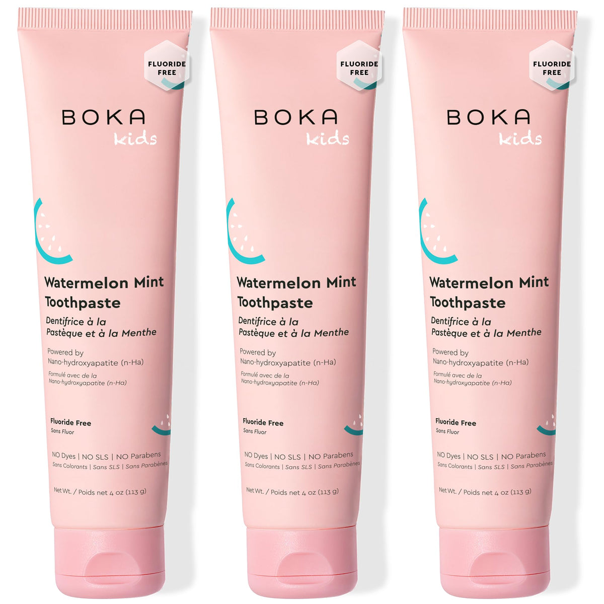 Pasta dental Boka nano-hidroxiapatita sandía-menta, tubo suave para cepillado diario
